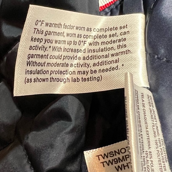 New Tommy Hilfiger Women’s White Navy 3-in-1 Winter Coat w/ Liner Size Small P18 - Picture 11 of 14